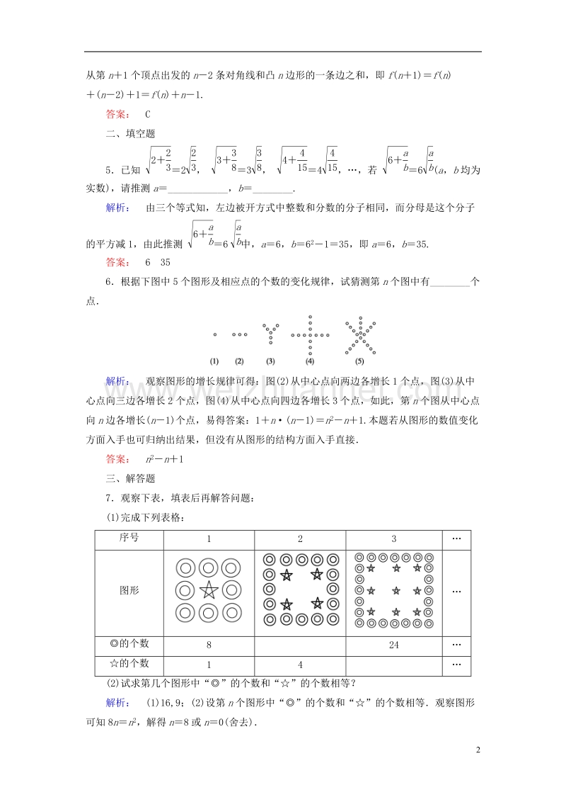 2017年高中数学第三章推理与证明1归纳与类比1.1归纳推理课后演练提升北师大版选修1-2.doc_第2页