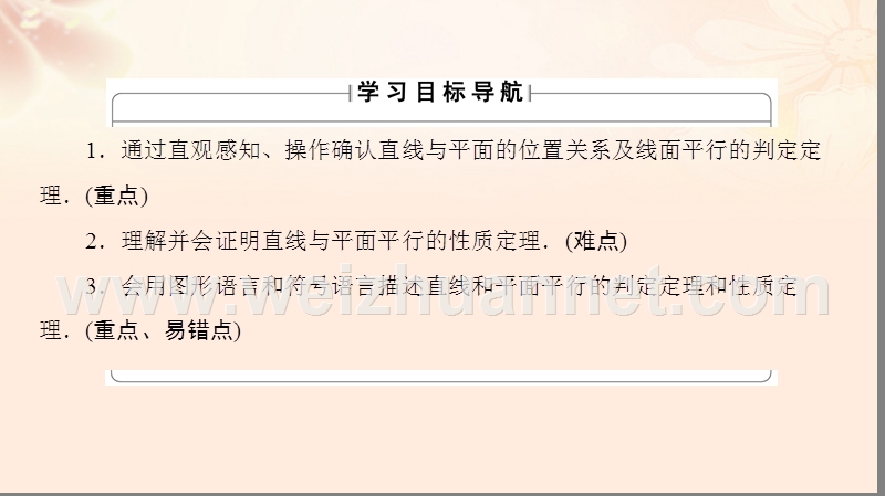 2017年高中数学第一章立体几何初步1.2.3直线与平面的位置关系第1课时直线与平面平行课件苏教版必修2.ppt_第2页