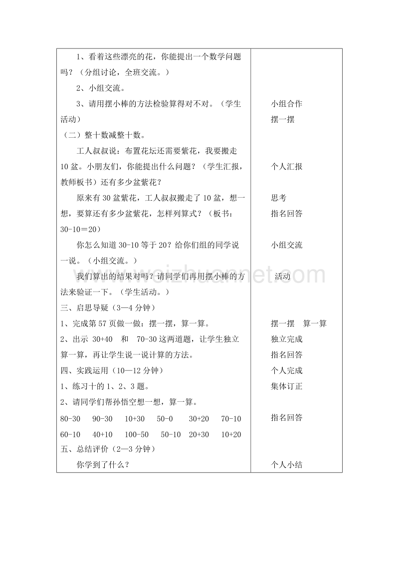 2016西师大版数学一下《整十数加、减整十数》教案.doc_第2页