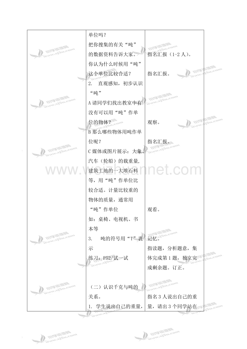 三年级数学上册教案 吨的认识 4（北京课改版）.doc_第2页