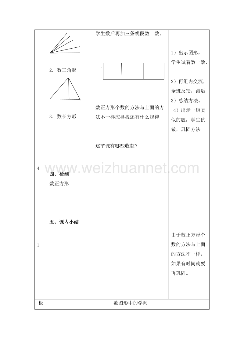 四年级数学下册教案 数图形中的学问2 北师大版.doc_第3页