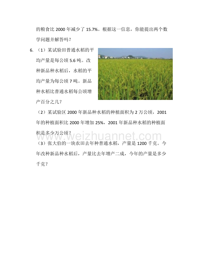 （北师大版） 小学六年级数学上册 百分数的应用(二)试题5.doc_第2页