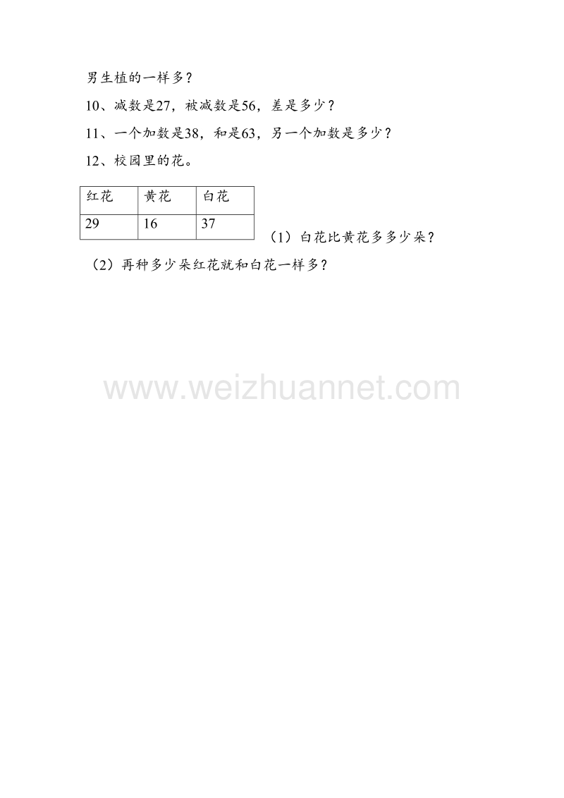 一年级下册数学一课一练-6 100以内的加法和减法（二）练习十四苏教版.doc_第3页