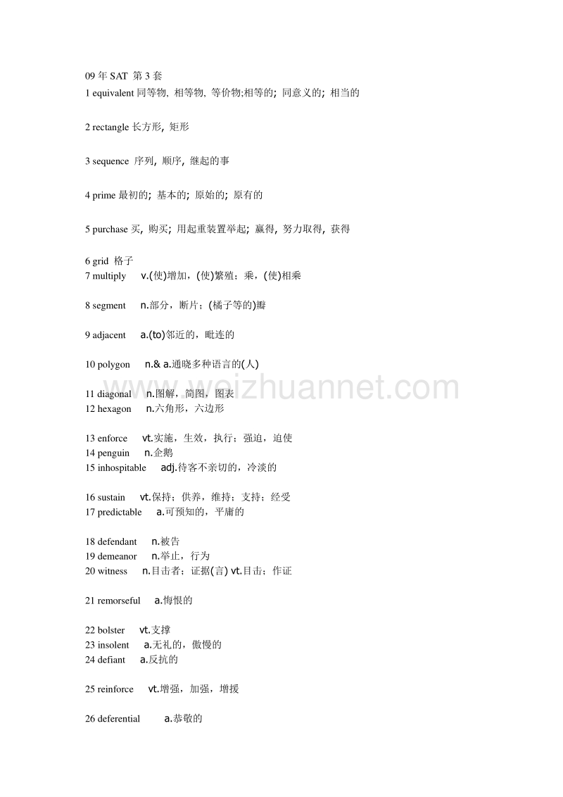 09年sat 第3套词汇.doc_第1页