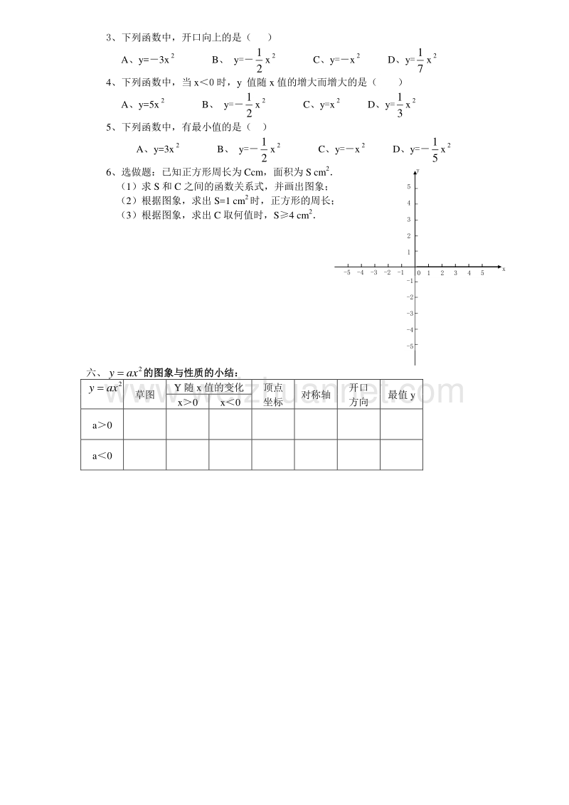 1、二次函数y=ax2的图像与性质.doc_第3页