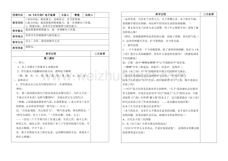 18.《木兰诗》电子备课第一.二课时.doc_第2页