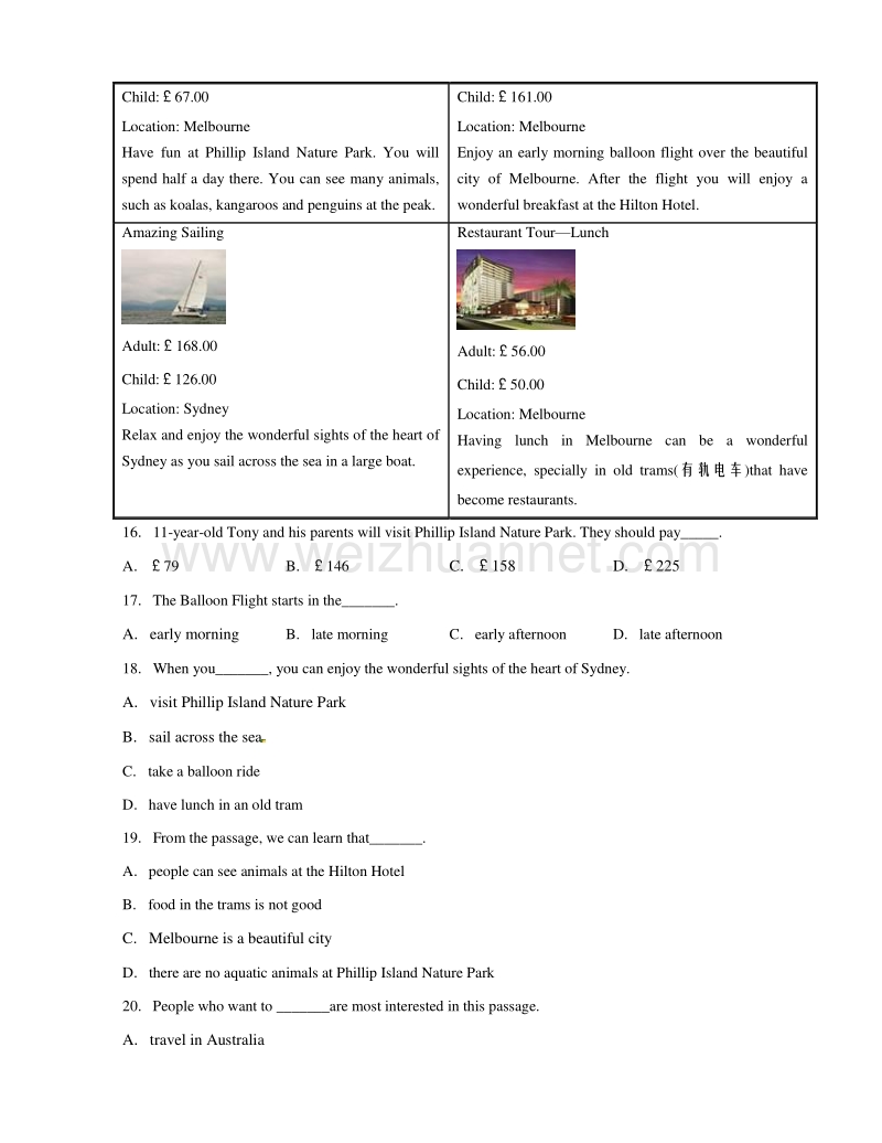 浙江省杭州市第十五中学教育集团2016届九年级第二次模拟考试英语试题解析（原卷版）.doc_第3页