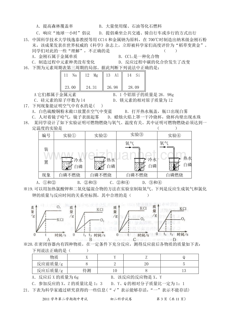 八年级科学学科期中质量检测试卷.doc_第3页