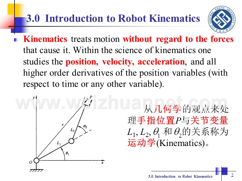 机器人学基础-第3章-机器人运动学-蔡自兴.ppt_第2页