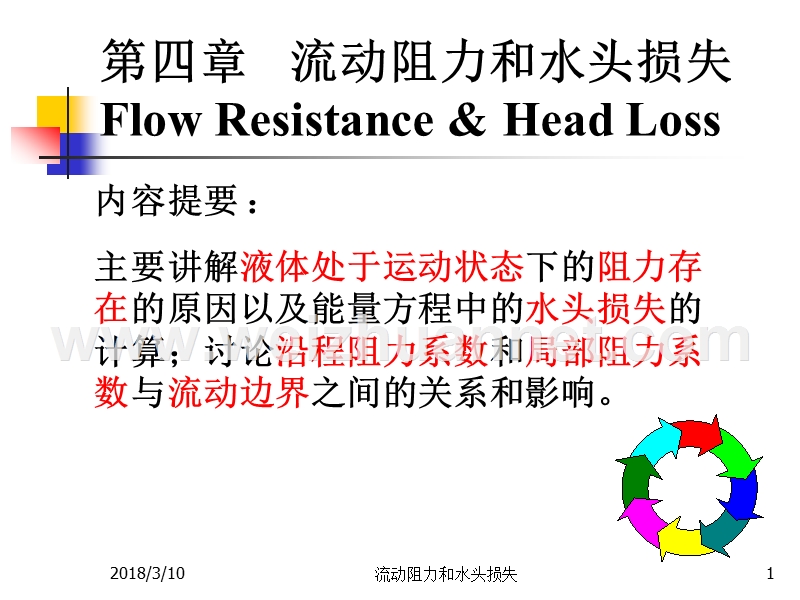 流体力学流动阻力和水头损失.ppt_第1页