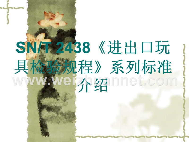 snt-2438《进出口玩具检验规程》系列标准介绍.ppt_第1页