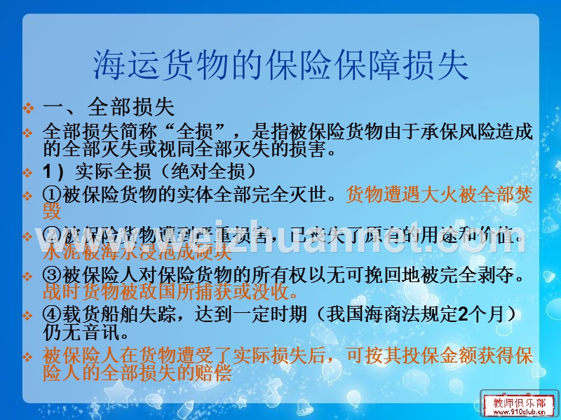 海运货物的保险保障损失.ppt_第1页