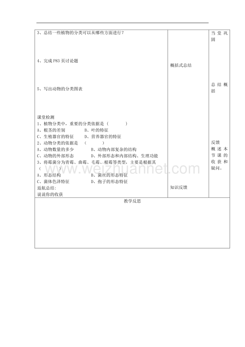 2017年秋八年级生物上册6.1.1《尝试对生物进行分类》学案（无答案）新人教版.doc_第2页