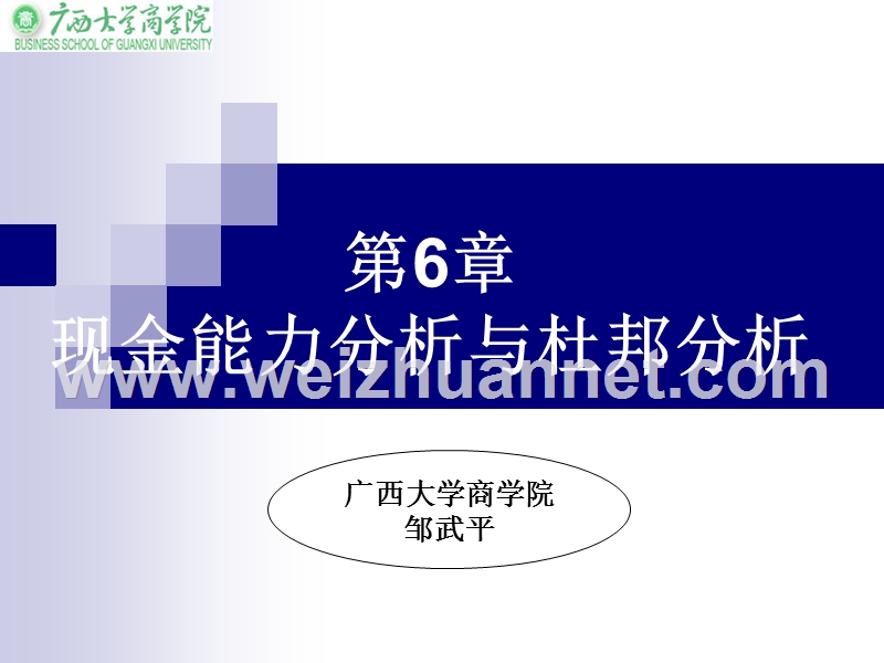 第6章--现金能力分析与杜邦分析.ppt_第1页