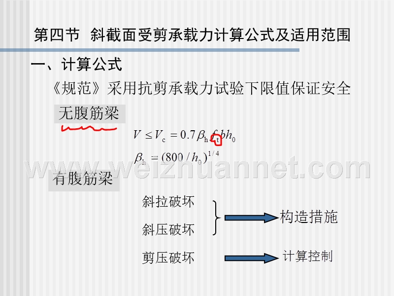 第四章-第四节--斜截面受剪承载力计算公式及适用范围.ppt_第1页