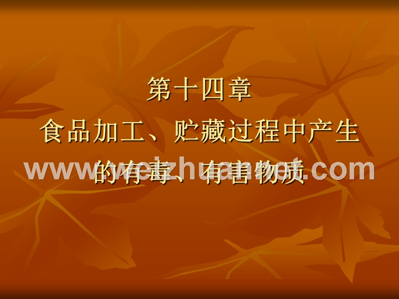 第十四章-食品加工、贮藏过程中产生的有毒、有害物质.ppt_第1页