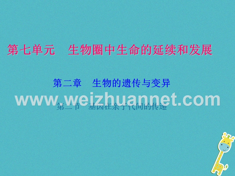 2017_2018学年八年级生物下册7.2.2基因在亲子代间的传递课件新版新人教版20180205324.ppt_第1页