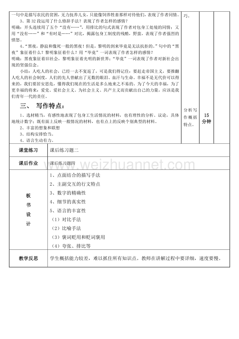 【创新设计】2015-2016学年高一语文人教版必修1教案：包身工(2).doc_第2页