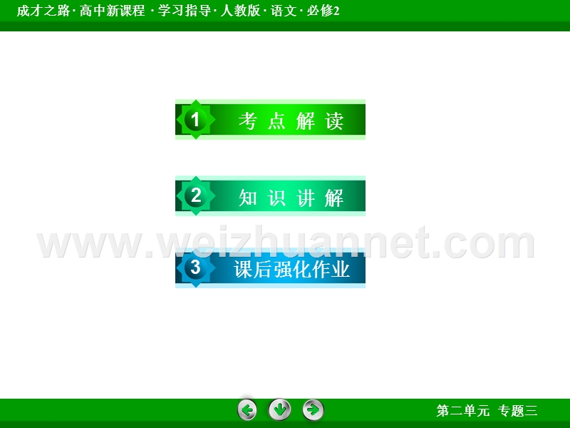 【成才之路】2014-2015高中语文人教版必修2配套课件：专题3.ppt_第3页