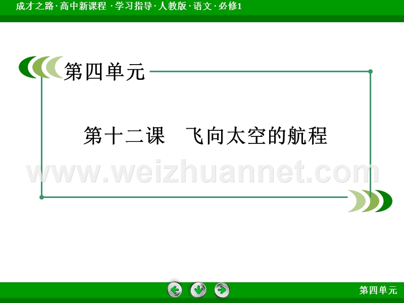 【成才之路】2015-2016届高一人教版语文必修1课件：第12课《飞向太空的航程》.ppt_第2页