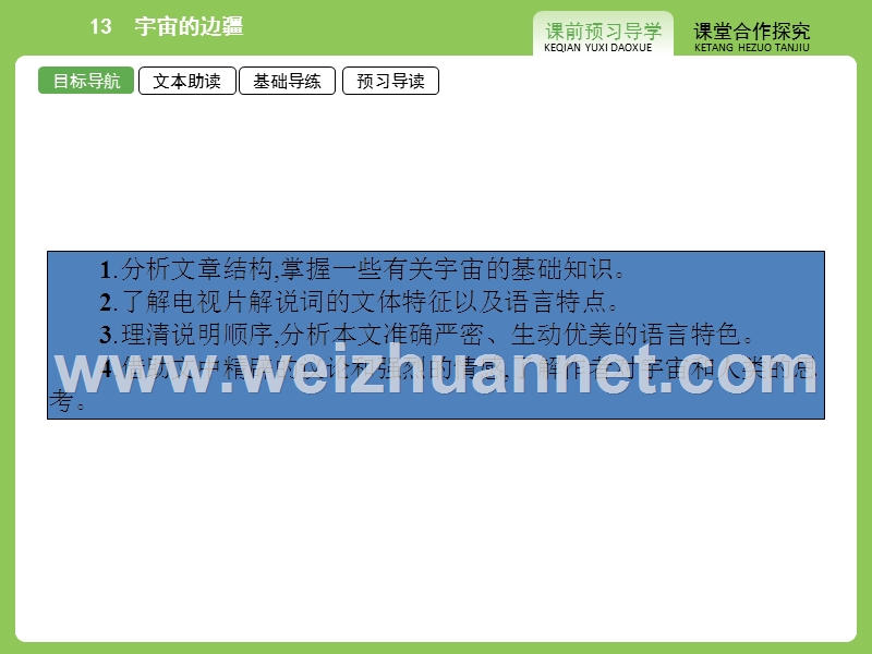 【志鸿优化设计-赢在课堂】（人教版）2014-2015高中语文必修3课件 4.13 宇宙的边疆.ppt_第2页