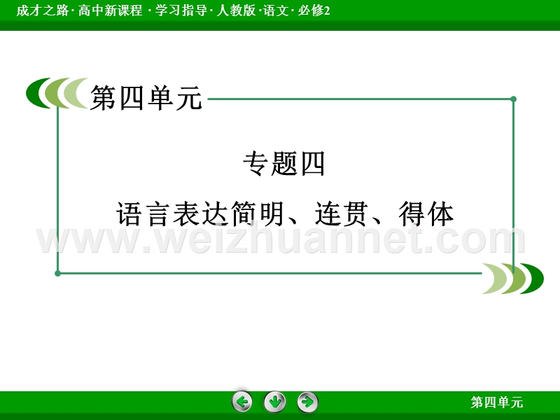 【成才之路】2014-2015高中语文人教版必修2配套课件：专题4.ppt_第2页