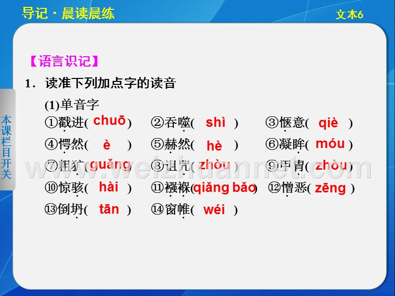 2014《学案导学设计》高中语文苏教版必修2配套课件专题二文本6流浪人，你若到斯巴…….ppt_第3页