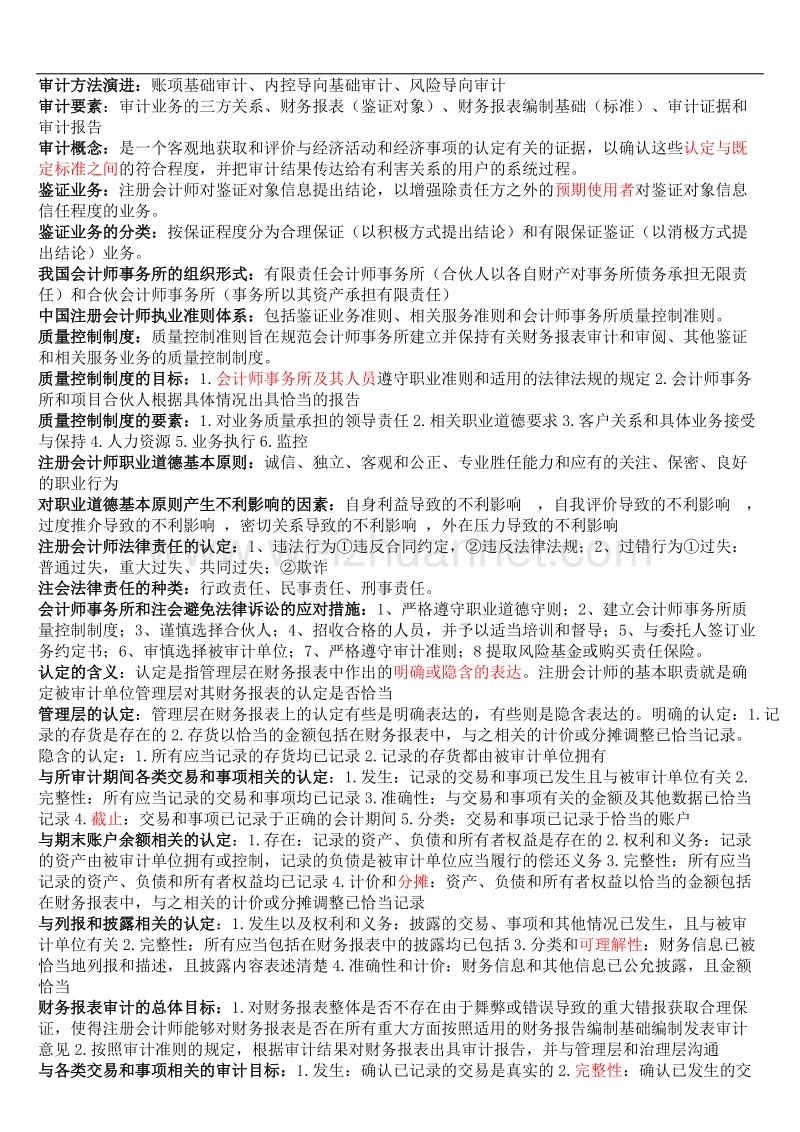 审计学知识点整理.docx_第1页