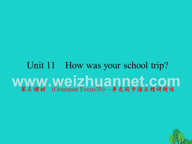 2017年春七年级英语下册unit11howwasyourschooltrip（第3课时）(grammarfocus-3b)同步语法精讲精练课件（新版）人教新目标版.ppt_第1页