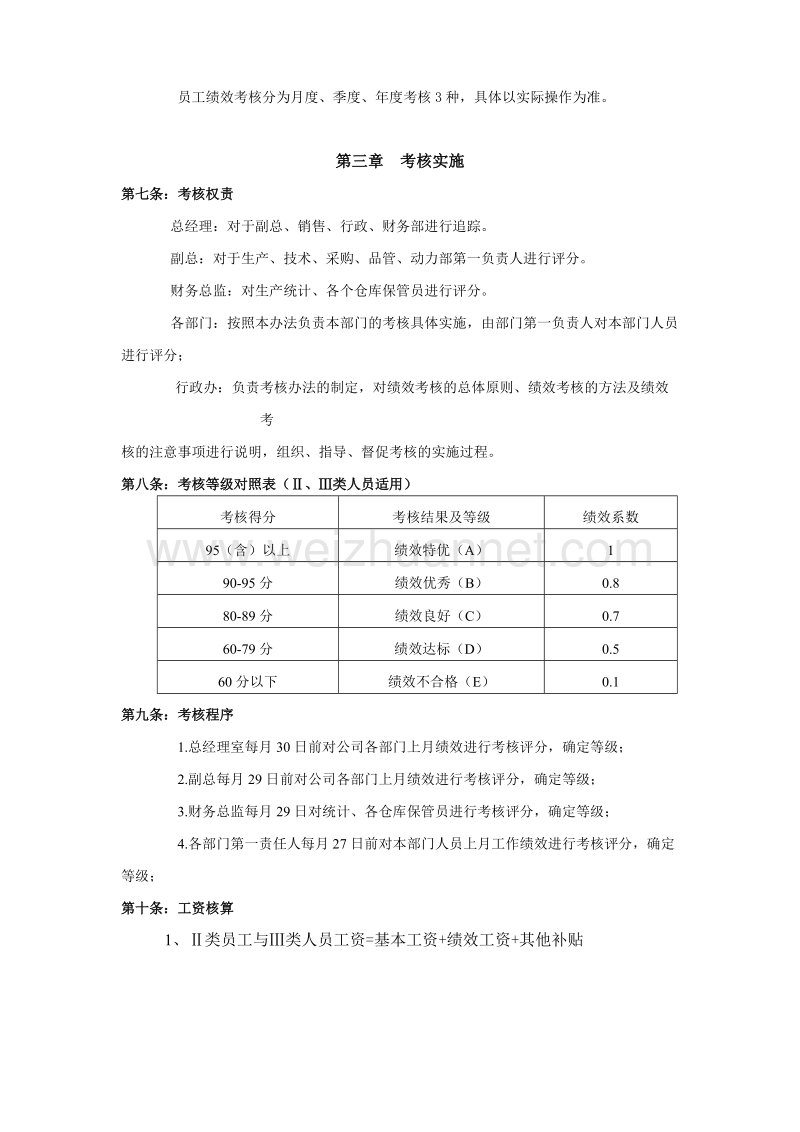 绩效考核管理办法(生产型企业).docx_第3页