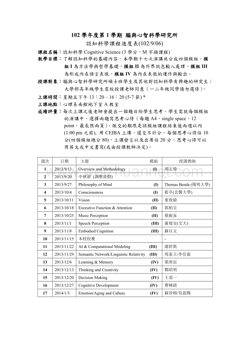 102学年度第1学期脑与心智科学研究所.doc_第1页