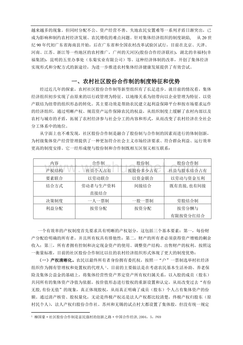 现代产权制度视角下的城郊农村社区股份合作制的制度缺陷及创新思路.doc_第2页