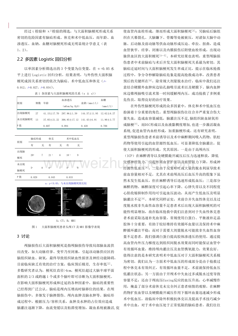 重型颅脑外伤并发大面积脑梗死的成因分析.doc_第2页