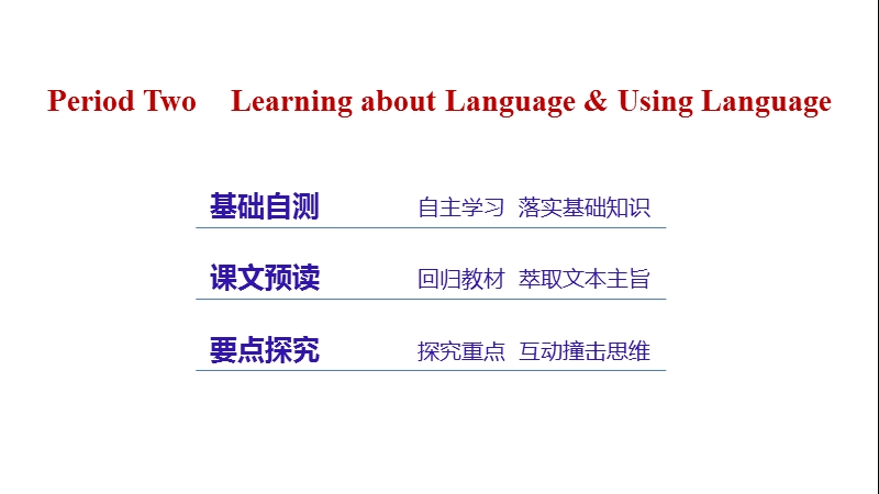 【学案导学与随堂笔记】高中英语（人教版必修一）配套课件：unit 2 period two.ppt_第2页