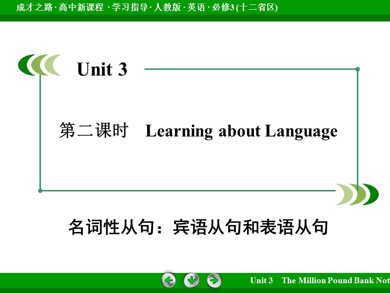 高中英语必修三（十二省区）课件：unit 3 第2课时.ppt_第3页