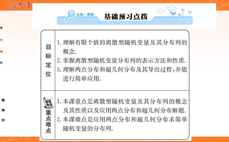 【名校学案】高中数学（人教a版选修2-3）课件：第二章 随机变量及其分布 2.1.2.ppt_第2页