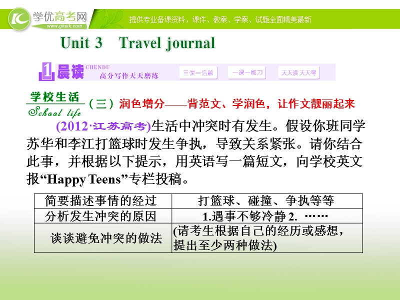 高中英语同步课堂教学课件：必修一 unit3 travel journal.ppt_第1页