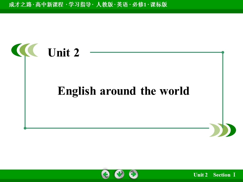 【成才之路】届高一人教版英语必修1课件：unit 2 section 1.ppt_第2页