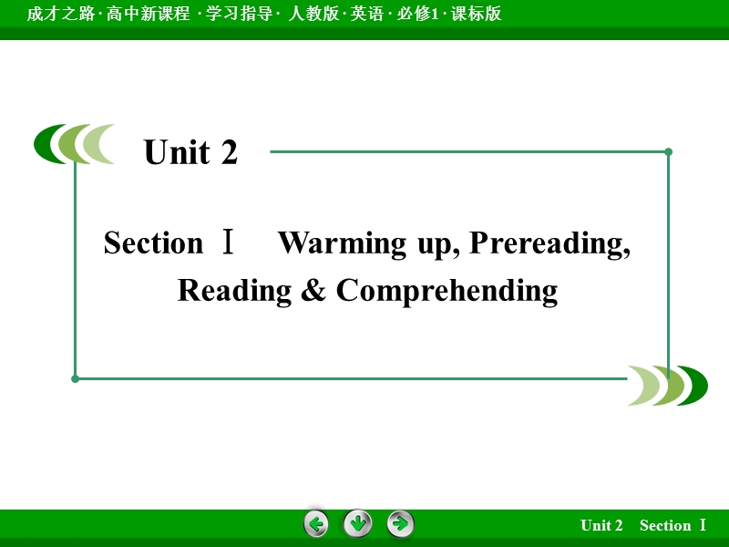 【成才之路】届高一人教版英语必修1课件：unit 2 section 1.ppt_第3页