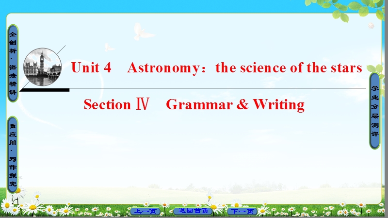 2018版高中英语（人教版）必修3同步课件：unit 4 section ⅳ grammar & writing.ppt_第1页