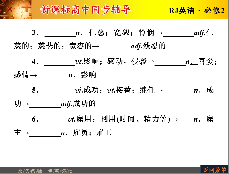 【长江作业】人教版高中英语必修2课件：unit 4 wildlife protection  period ⅴ　单元复习课.ppt_第2页