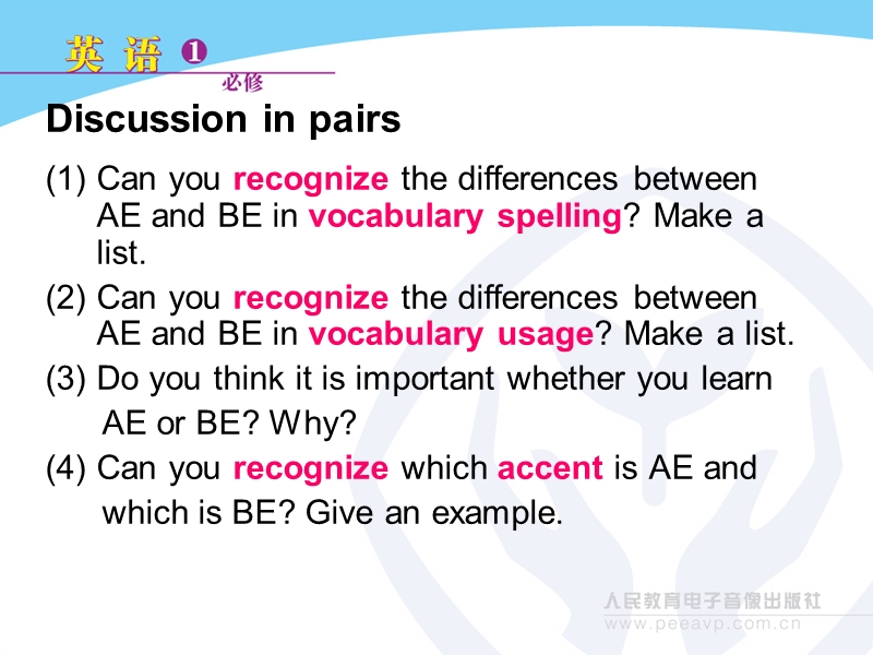 新课标人教版英语必修1 unit 2 english around the world vocabulary learning.ppt_第2页