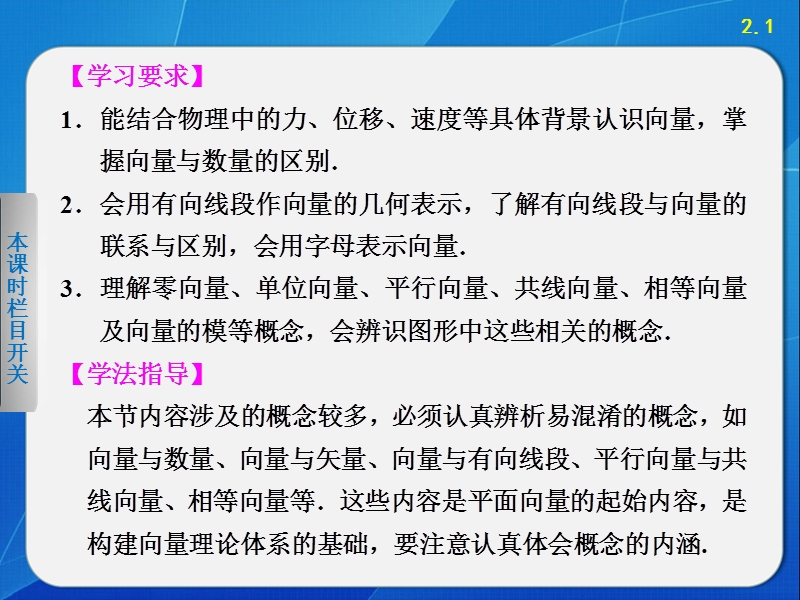 高中数学苏教版必修4课件 第2章 平面向量 2.1.ppt_第2页