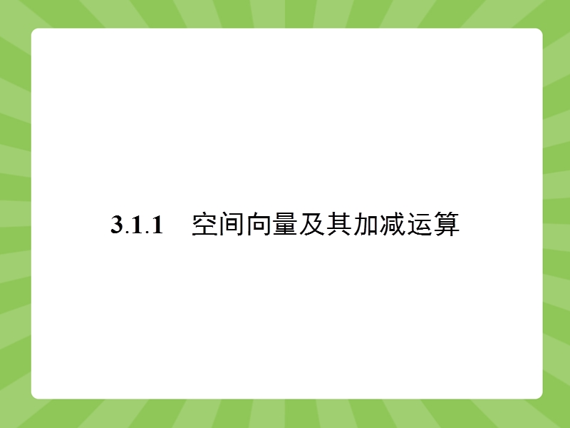 【志鸿优化设计】2015春季高中数学人教选修2-1精品课件：3.1《空间向量及其运算》1.ppt_第3页