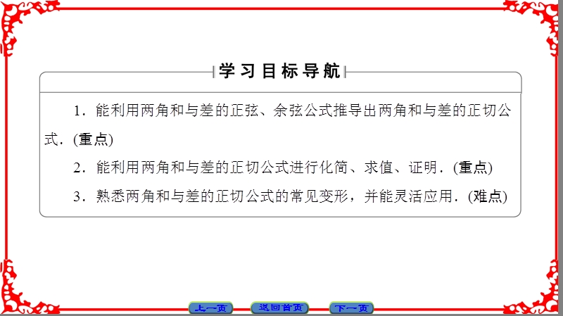 【课堂新坐标】高中数学苏教版必修4课件： 第3章 3.1.3 两角和与差的正切.ppt_第2页