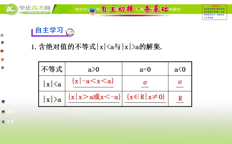 高中数学人教a版选修4-5配套课件：第一讲 二 绝对值不等式的解法2.ppt_第3页