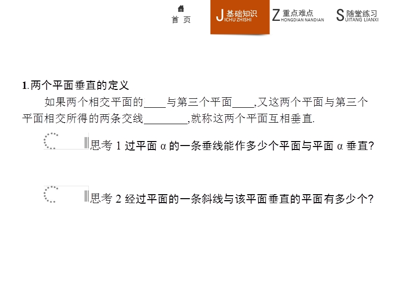 【学考优化指导】高一数学（人教b版）必修2课件：1.2.3.2平面与平面垂直.ppt_第3页