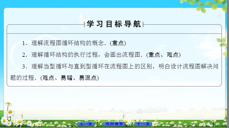 2018版高中数学（苏教版）必修3同步课件：第1章 1.2.3 循环结构.ppt_第2页