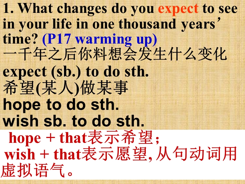 黑龙江省鸡西市优文博雅教育咨询有限公司人教版高中英语必修五课件：unit3 life in the future-language points (2).ppt_第2页