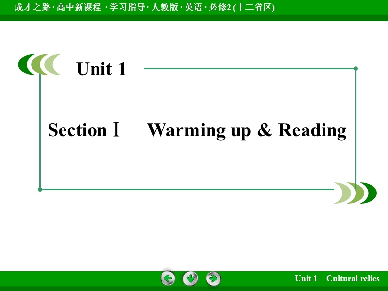 【成才之路】高中英语（人教版，十二省区）必修2课件：unit 1 cultural relics section 1.ppt_第3页